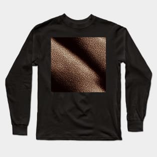 Brown Imitation leather, natural and ecological leather print #16 Long Sleeve T-Shirt
